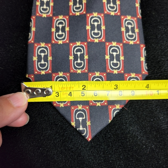 GUCCI silk horsebit print tie - Picture 6 of 6